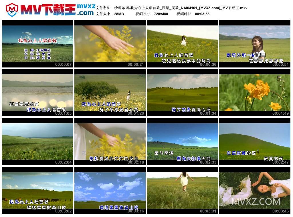 沙玛尔西-我为心上人唱首歌_国语_民歌_NAI04101